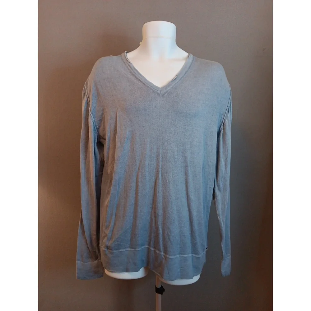 Mens Replay Original Blue Jeans Cotton Sweater XL‎ V-neck